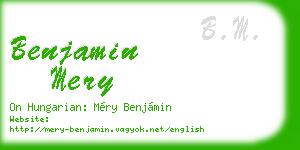 benjamin mery business card